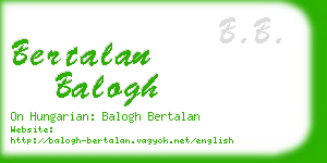 bertalan balogh business card